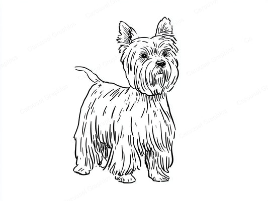 Yorkie Vector Graphic preview