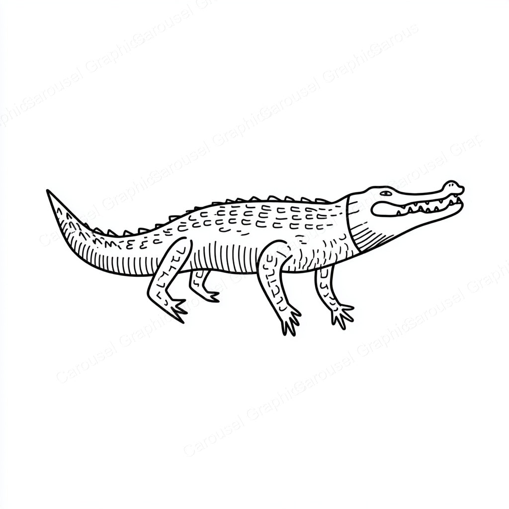 Alligator Vector Graphic preview