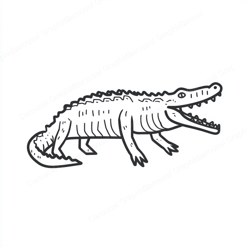 Alligator Vector Graphic preview