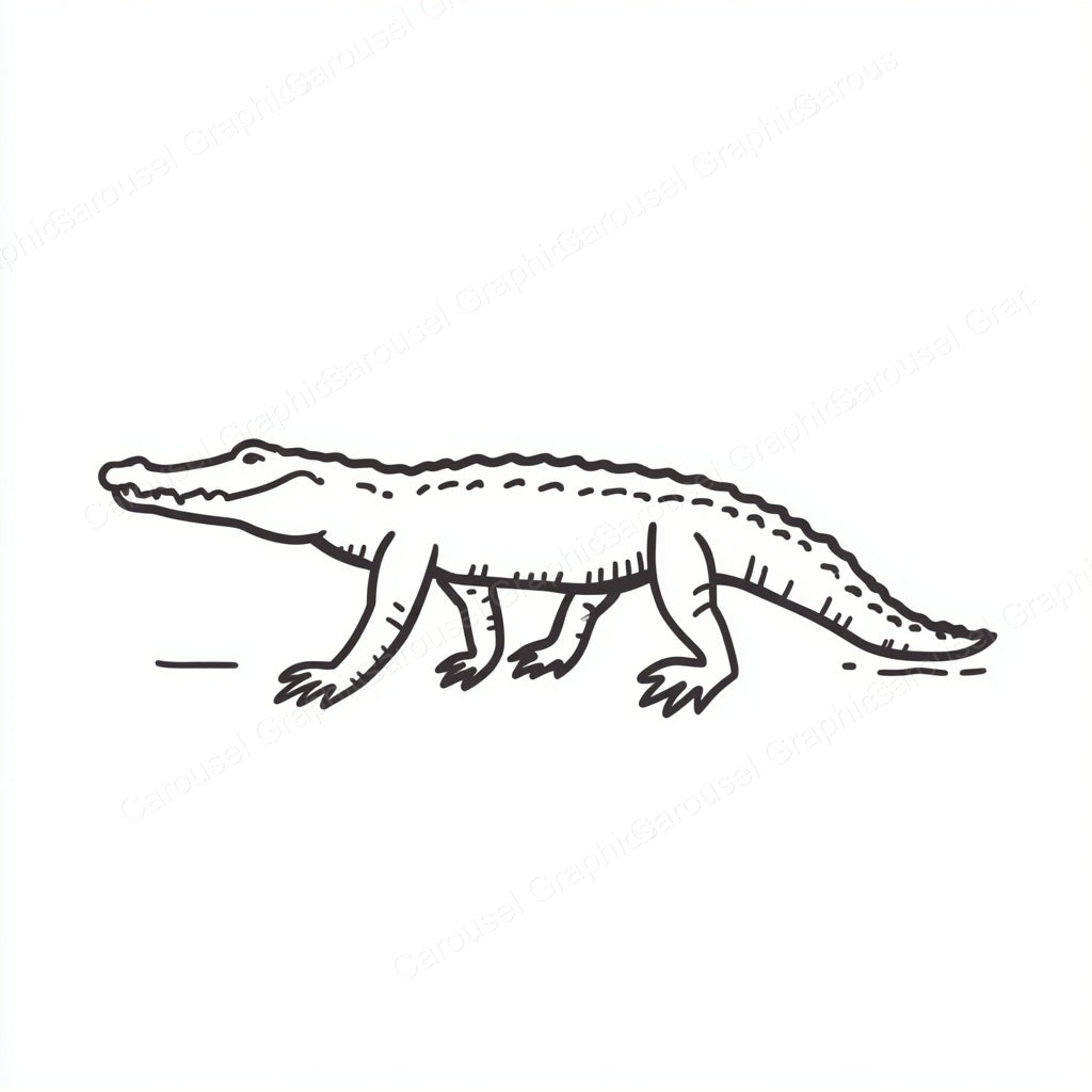 Alligator Vector Graphic preview
