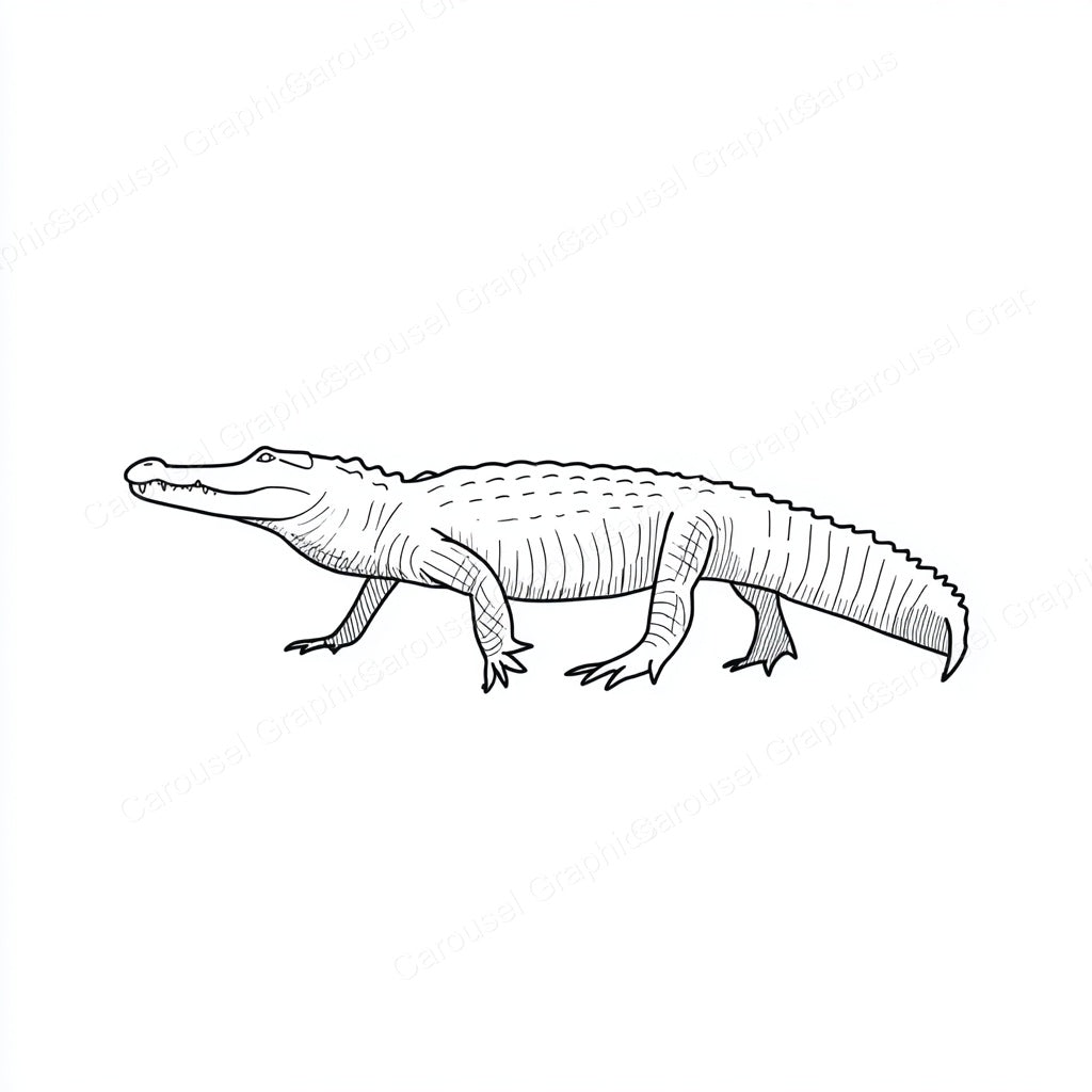 Alligator Vector Graphic preview