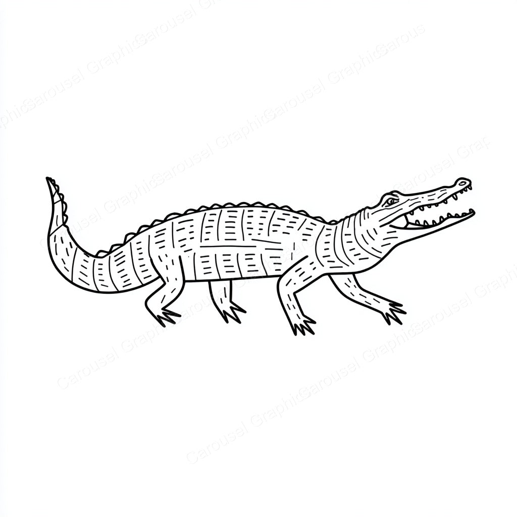 Alligator Vector Graphic preview
