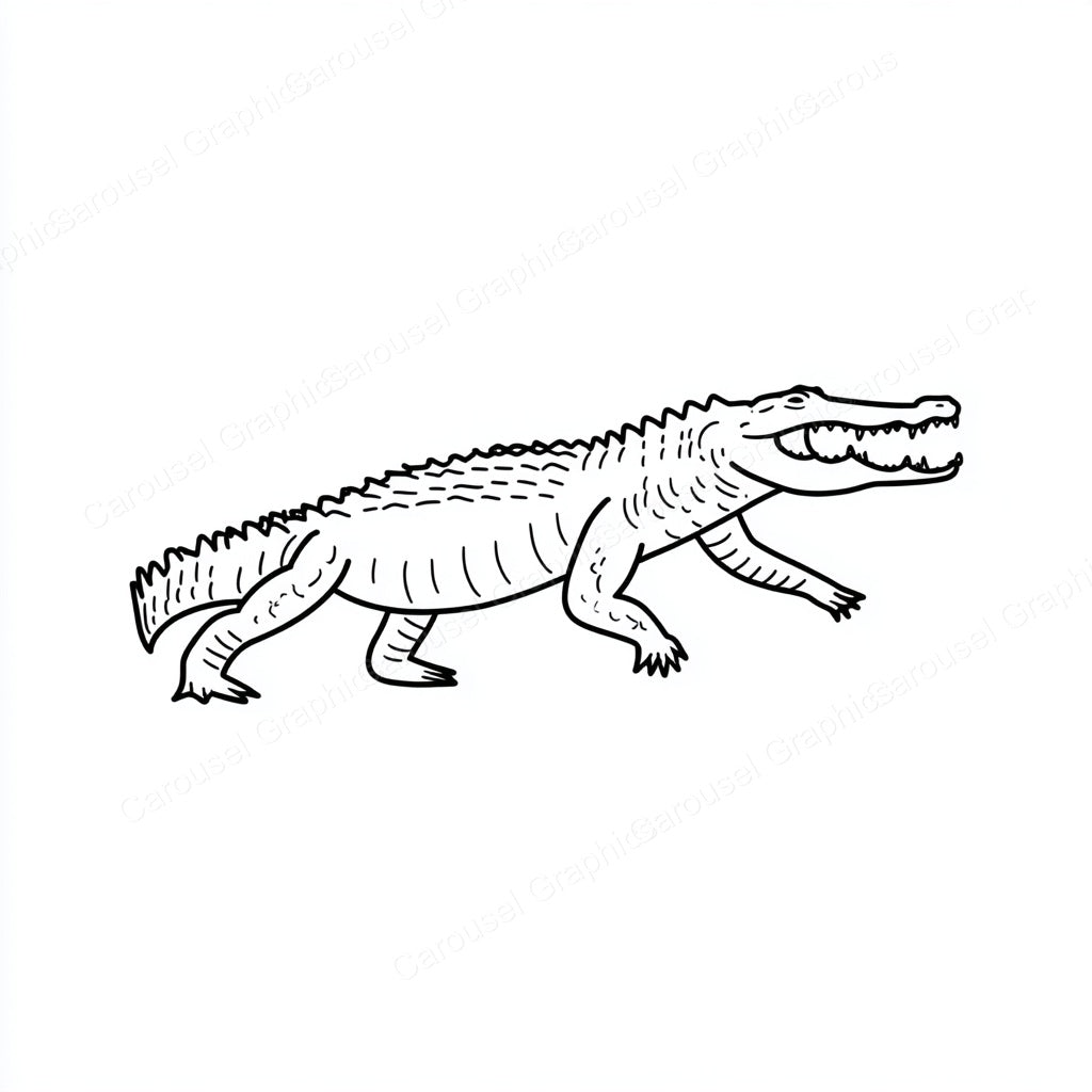 Alligator Vector Graphic preview