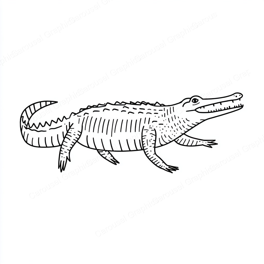Alligator Vector Graphic preview