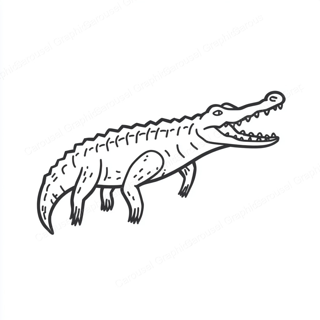 Alligator Vector Graphic preview