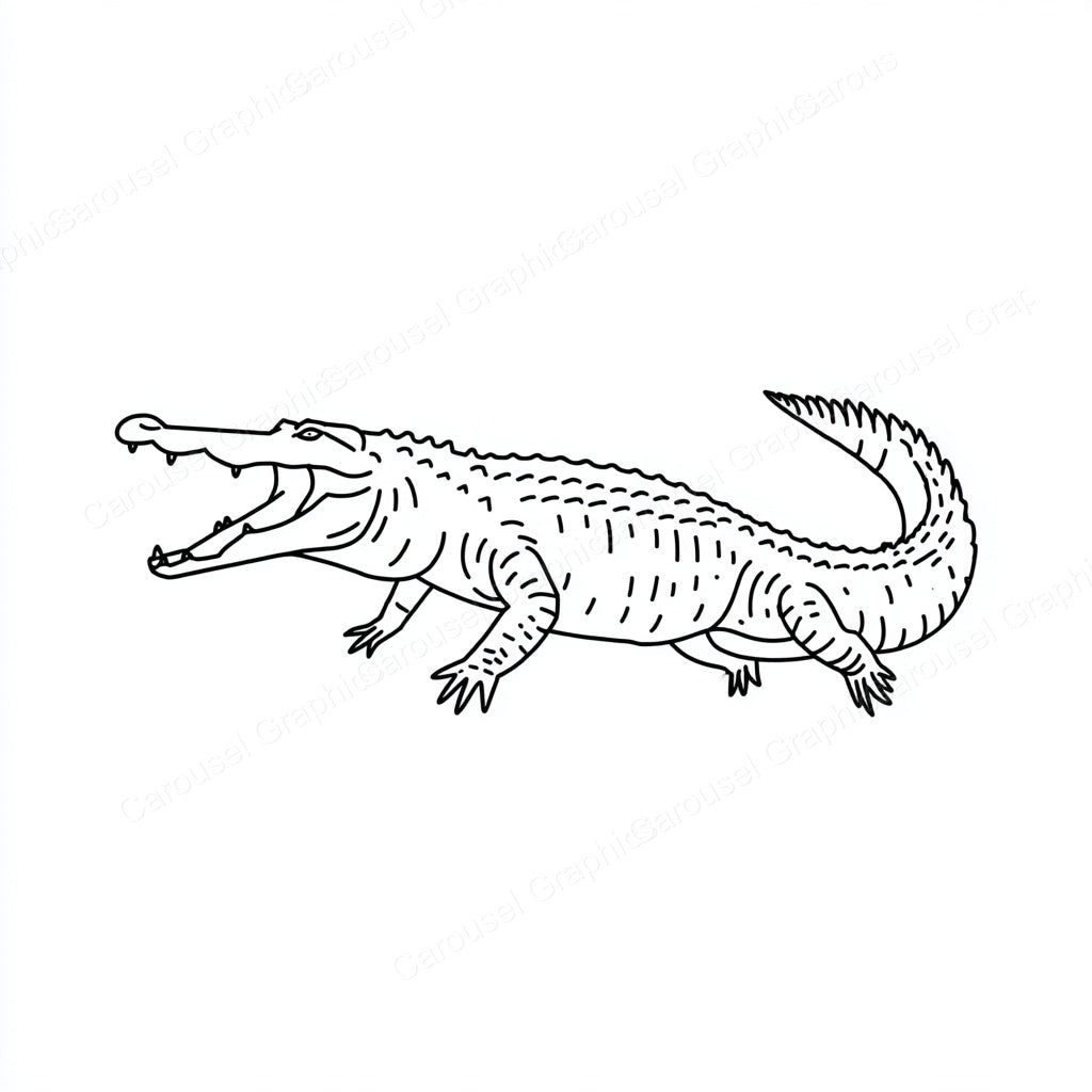 Alligator Vector Graphic preview