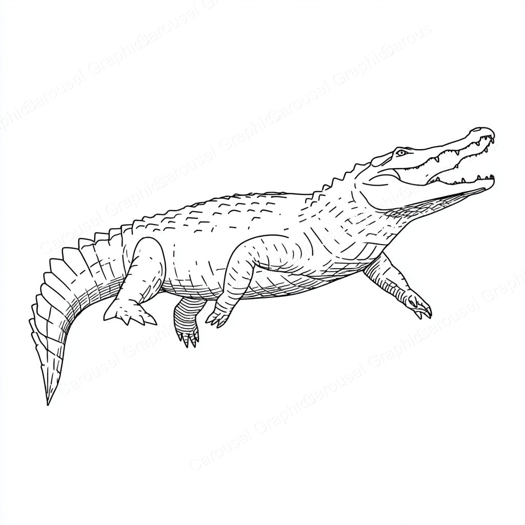 Alligator Vector Graphic preview