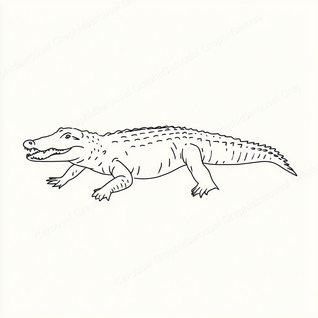 Alligator Vector Graphic preview