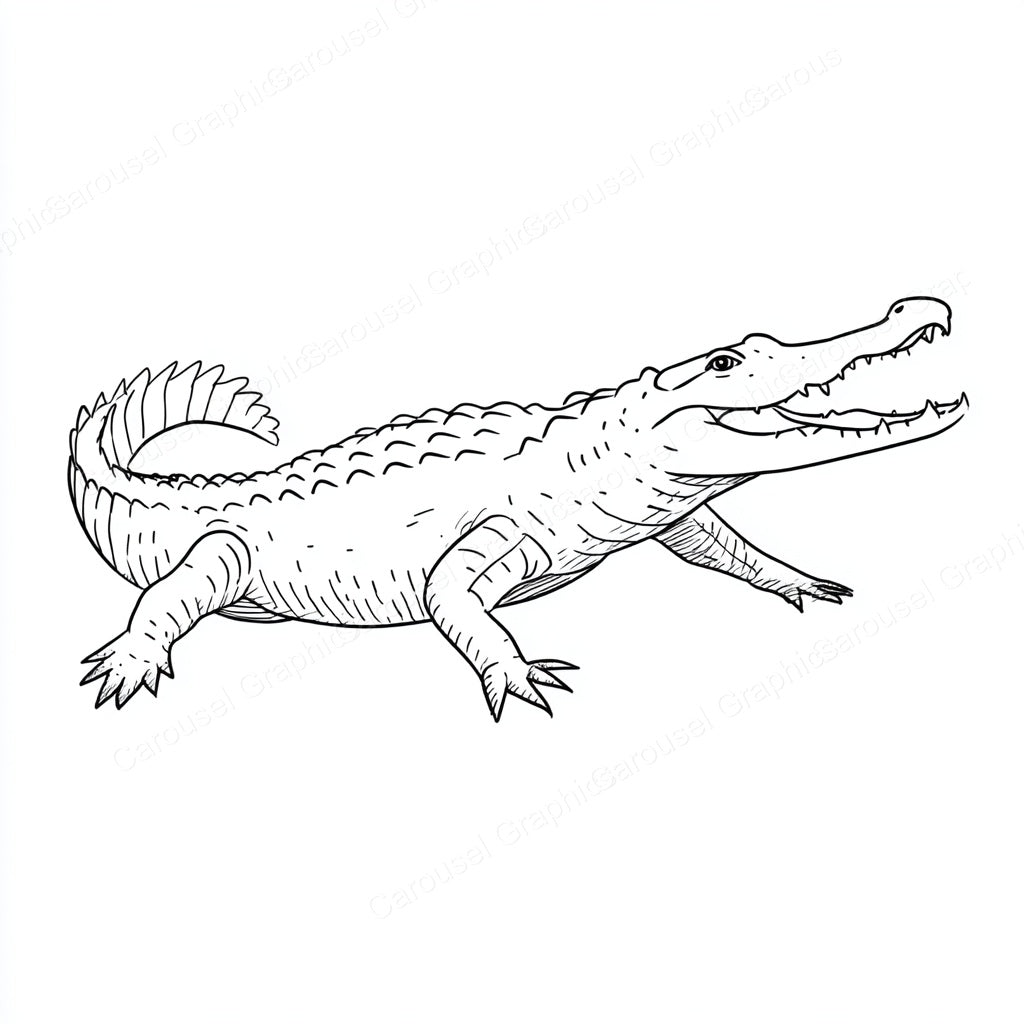 Alligator Vector Graphic preview