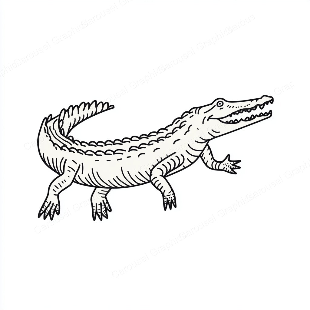 Alligator Vector Graphic preview