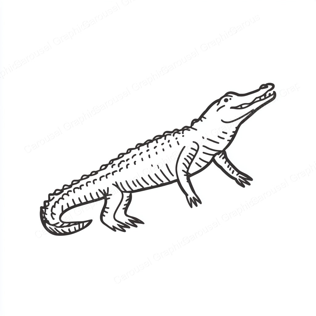 Alligator Vector Graphic preview