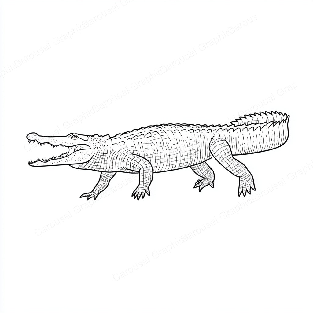 Alligator Vector Graphic preview
