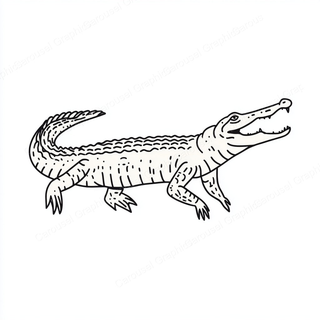 Alligator Vector Graphic preview