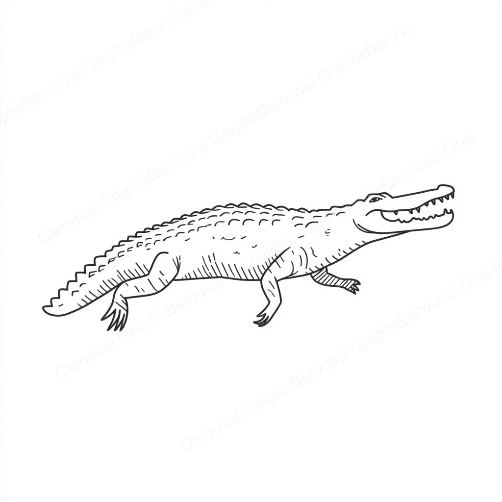 Alligator Vector Graphic preview