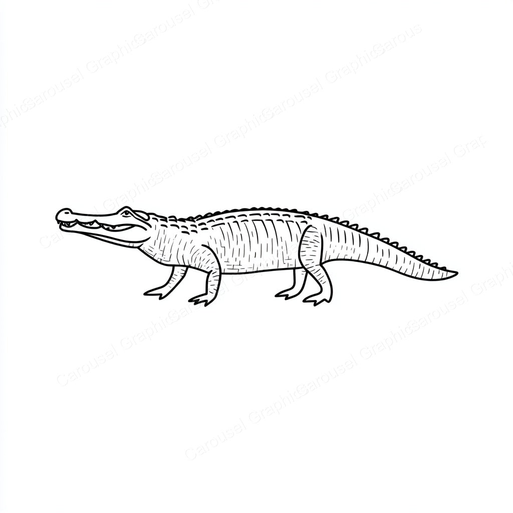 Alligator Vector Graphic preview
