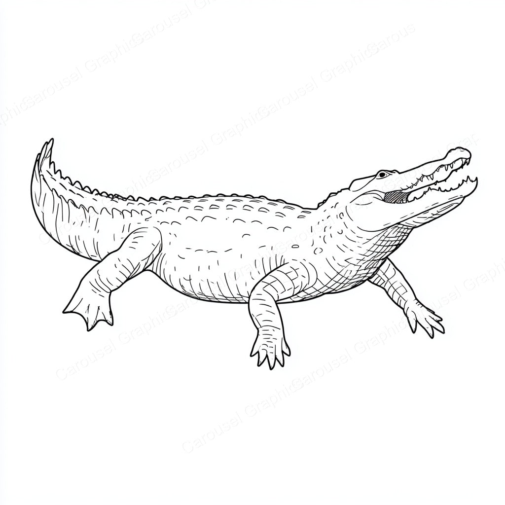 Alligator Vector Graphic preview