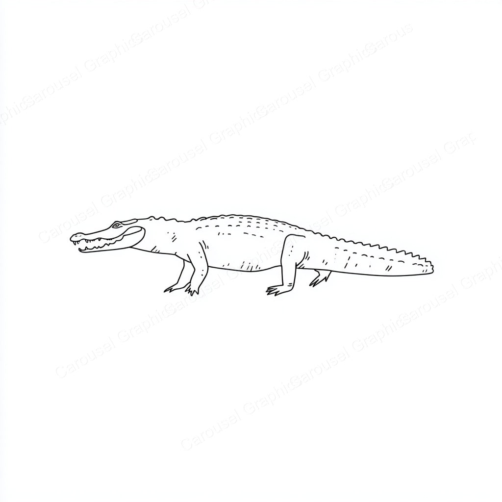 Alligator Vector Graphic preview