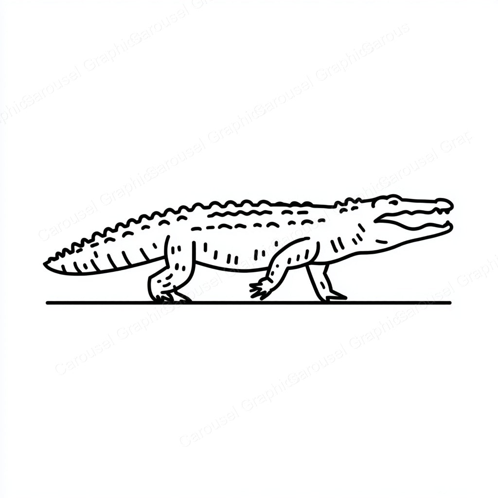 Alligator Vector Graphic preview