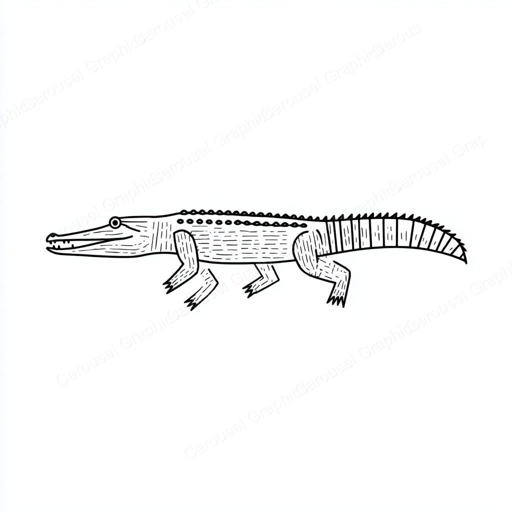 Alligator Vector Graphic preview