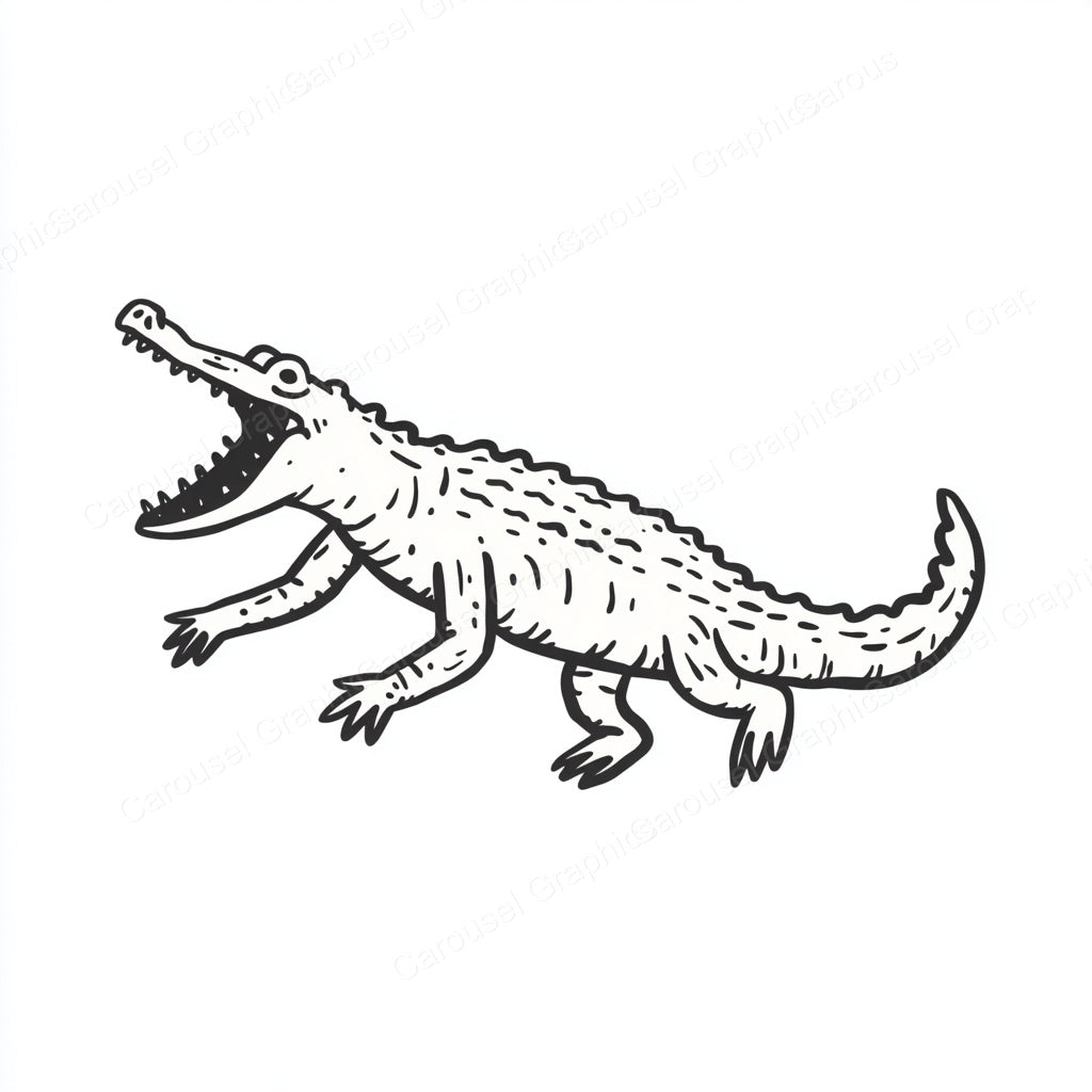 Alligator Vector Graphic preview