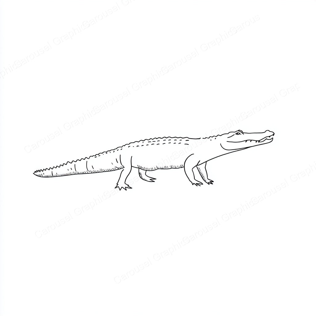 Alligator Vector Graphic preview