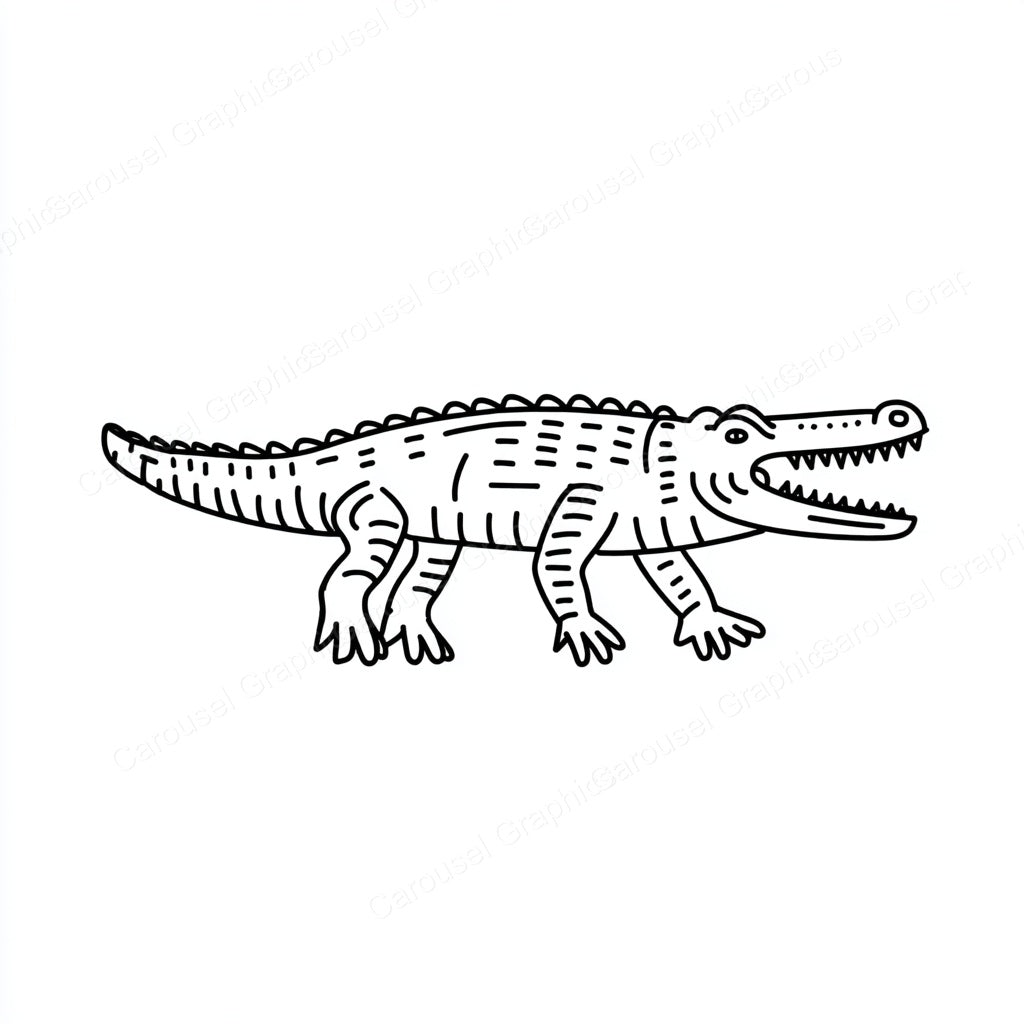 Alligator Vector Graphic preview