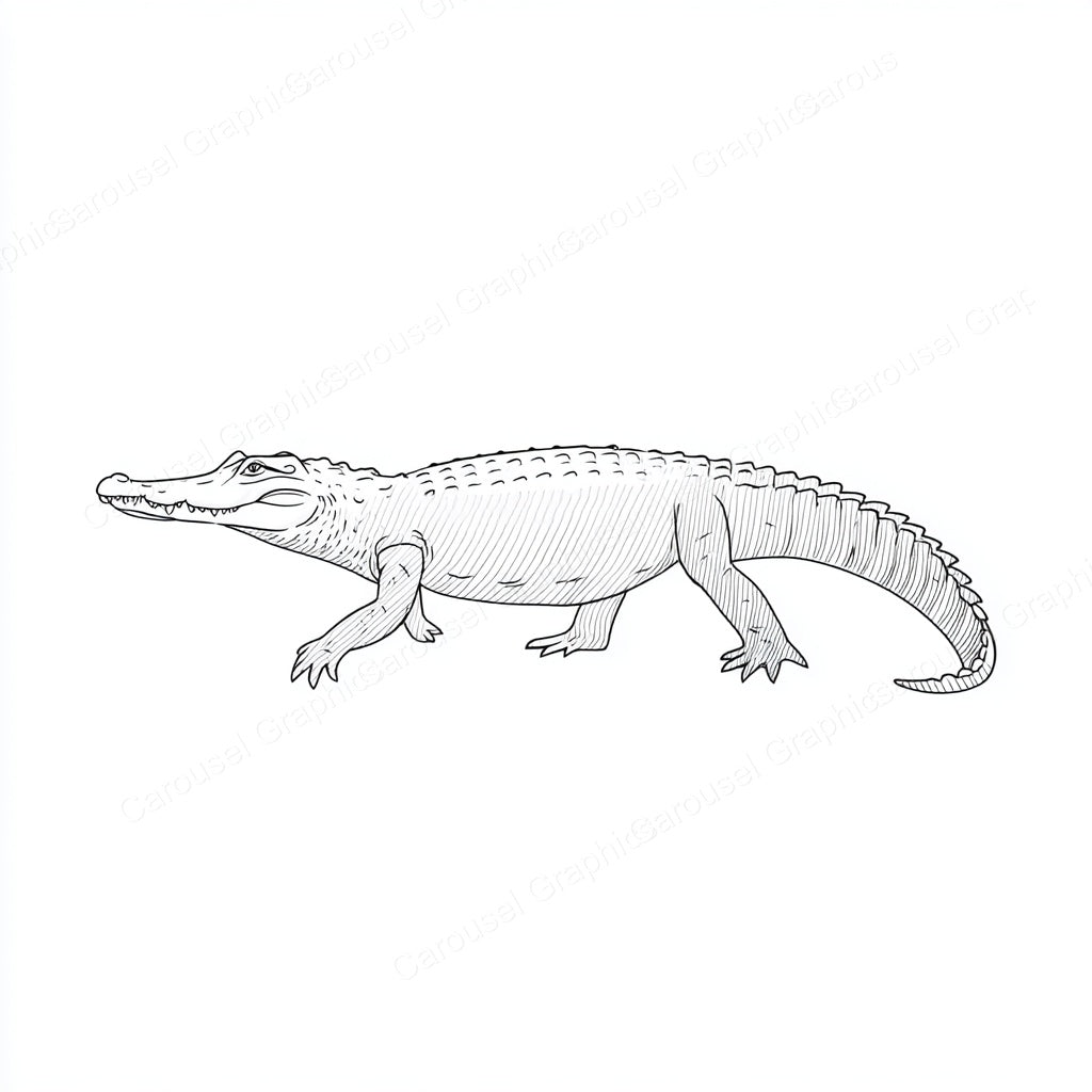 Alligator Vector Graphic preview