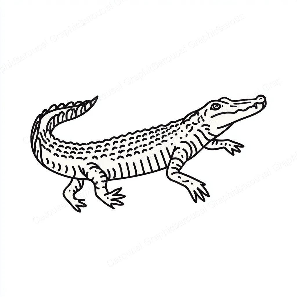 Alligator Vector Graphic preview