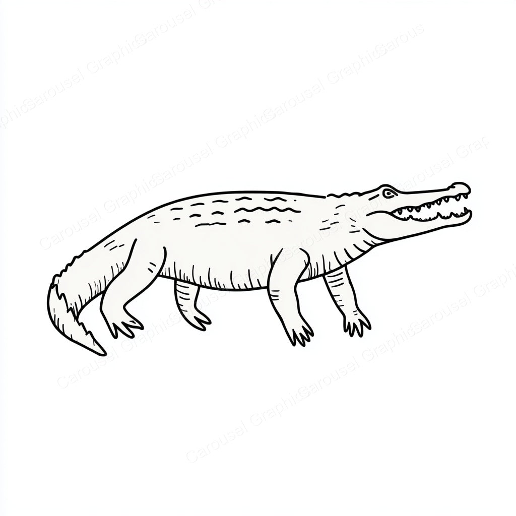 Alligator Vector Graphic preview