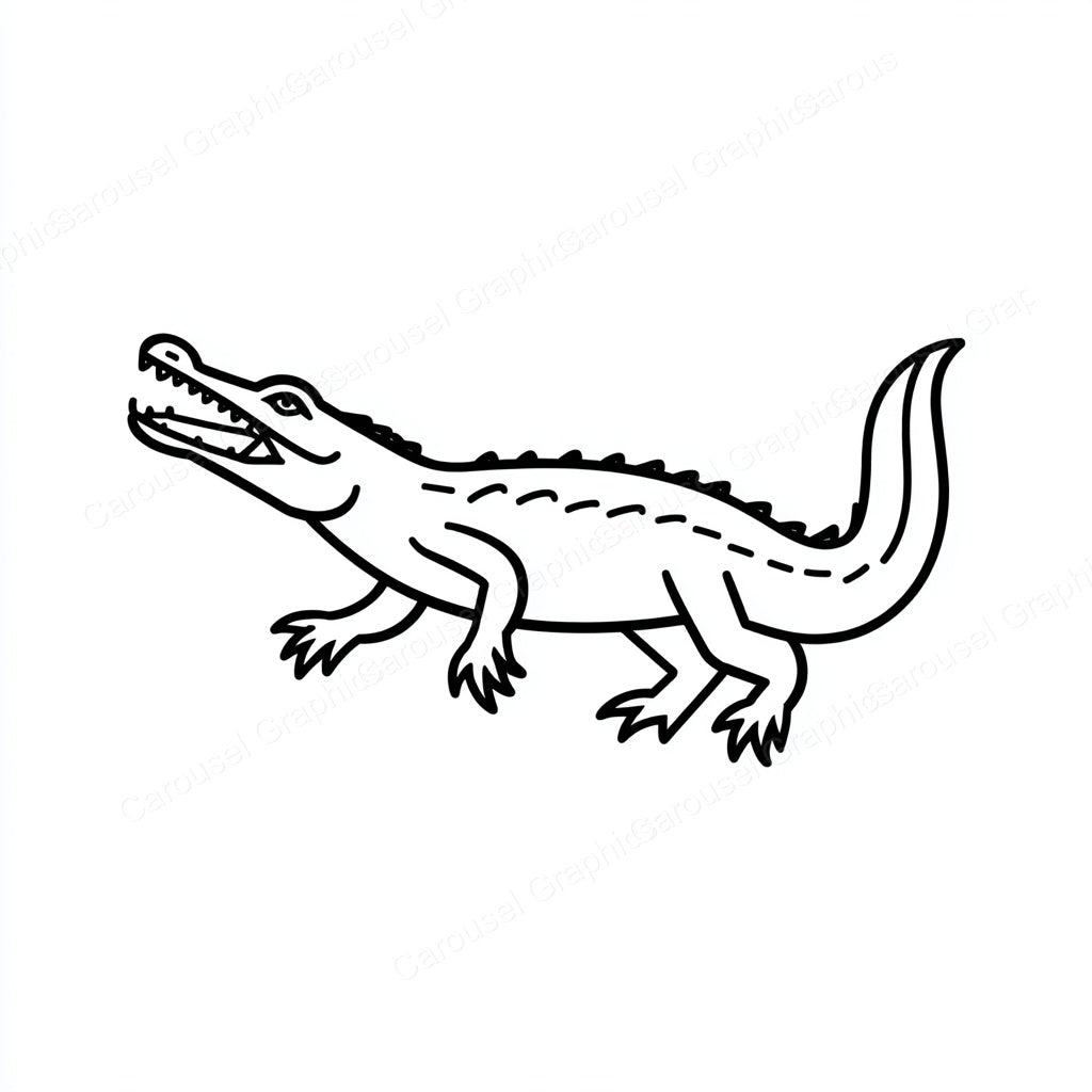 Alligator Vector Graphic preview