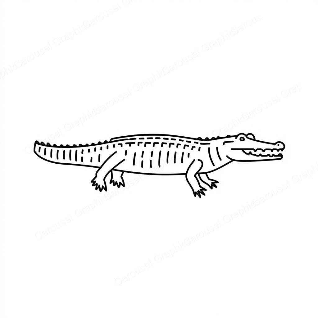 Alligator Vector Graphic preview