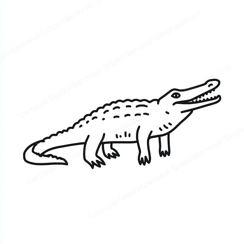 Alligator Vector Graphic preview