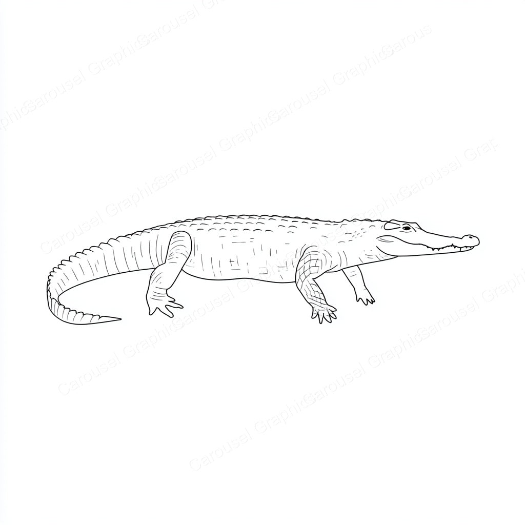 Alligator Vector Graphic preview
