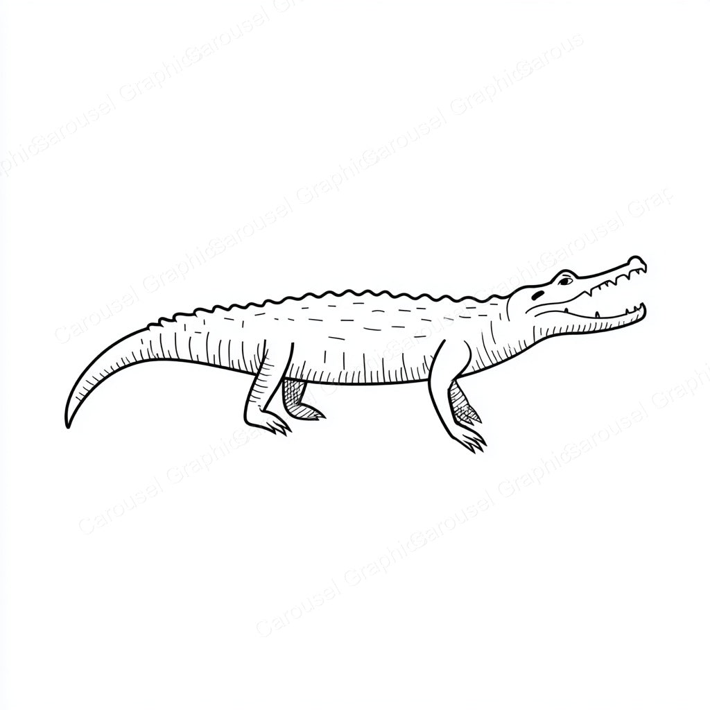 Alligator Vector Graphic preview