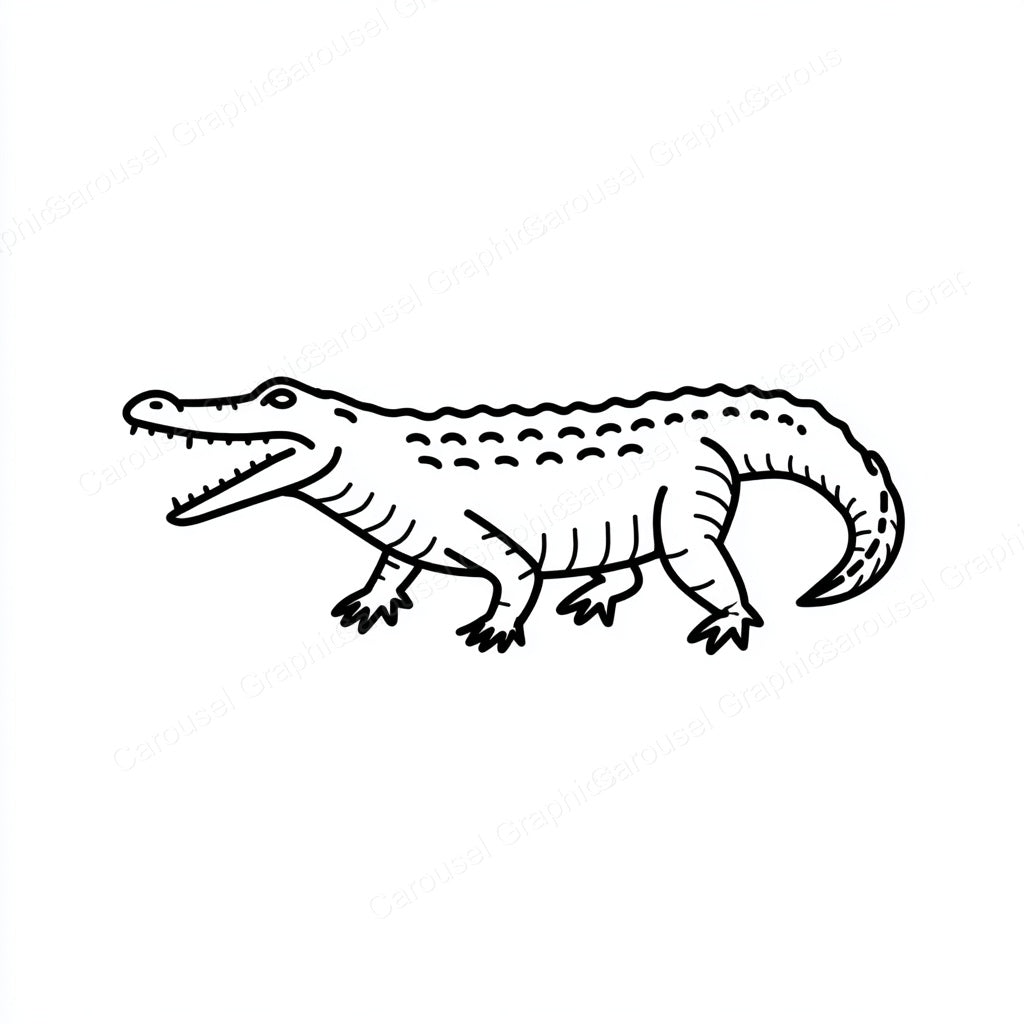 Alligator Vector Graphic preview
