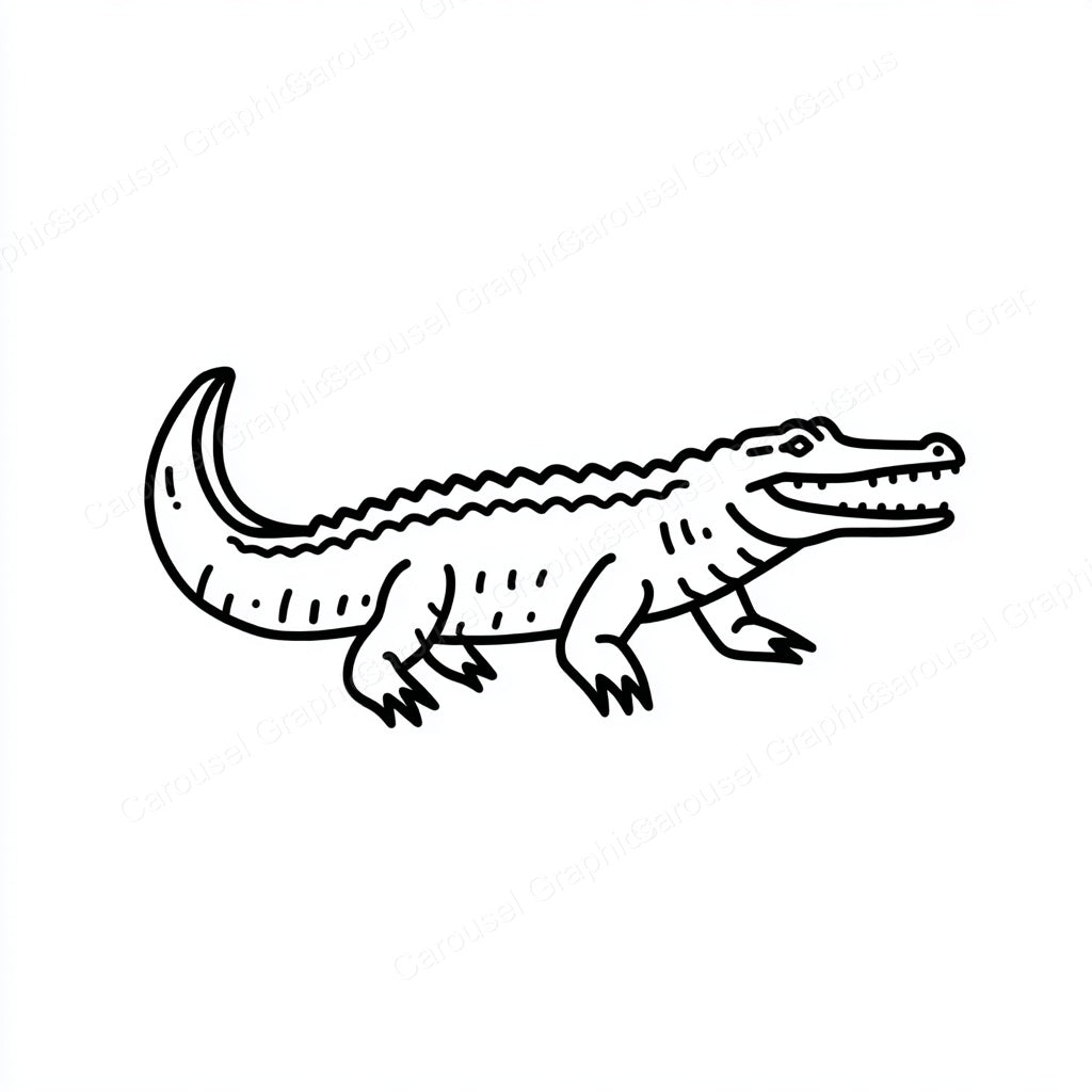 Alligator Vector Graphic preview