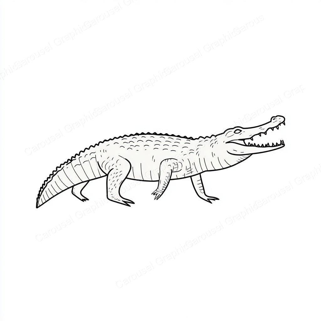Alligator Vector Graphic preview