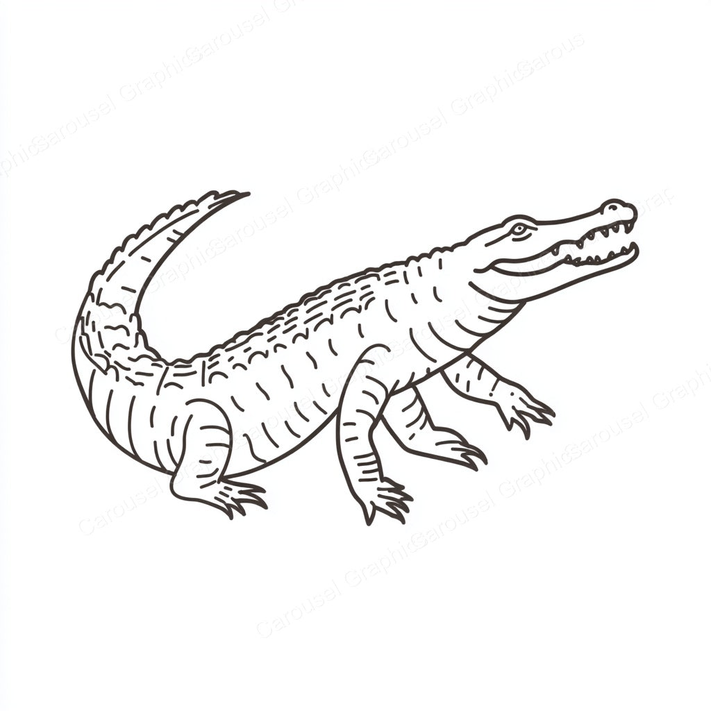 Alligator Vector Graphic preview