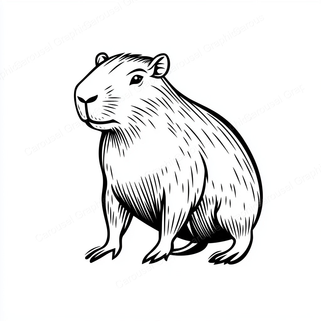 Capybara Vector Graphic preview