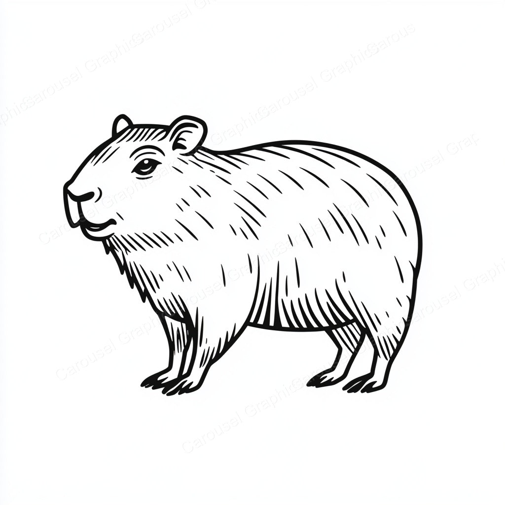 Capybara Vector Graphic preview