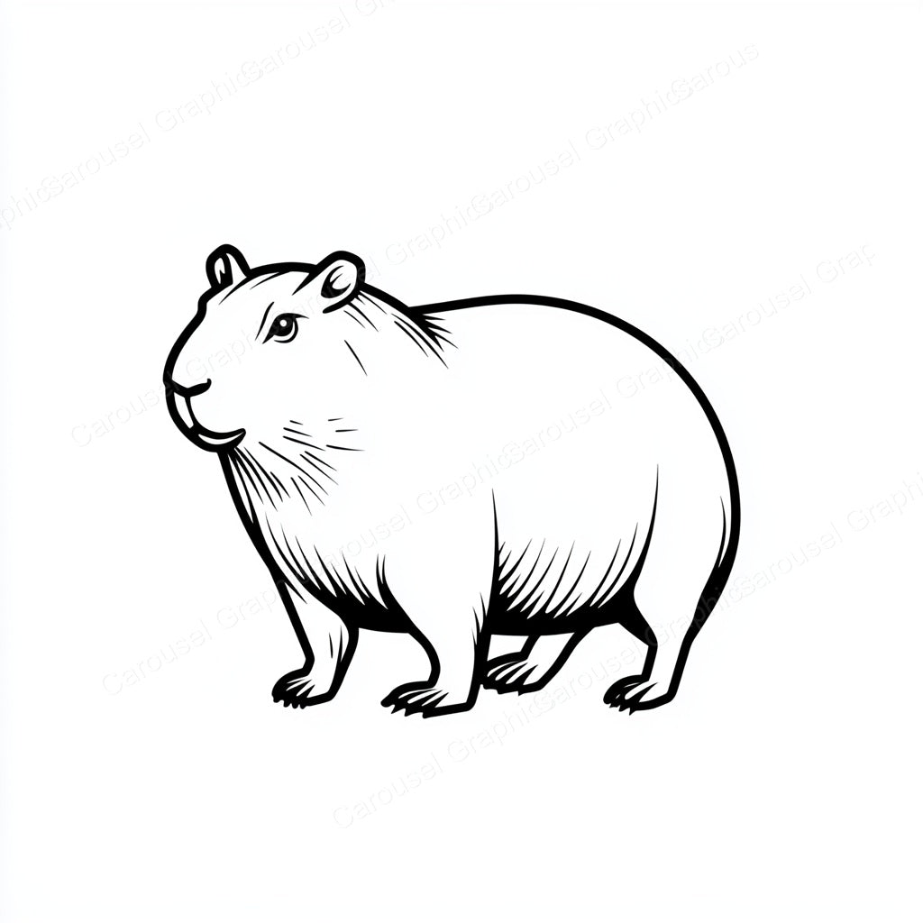 Capybara Vector Graphic preview