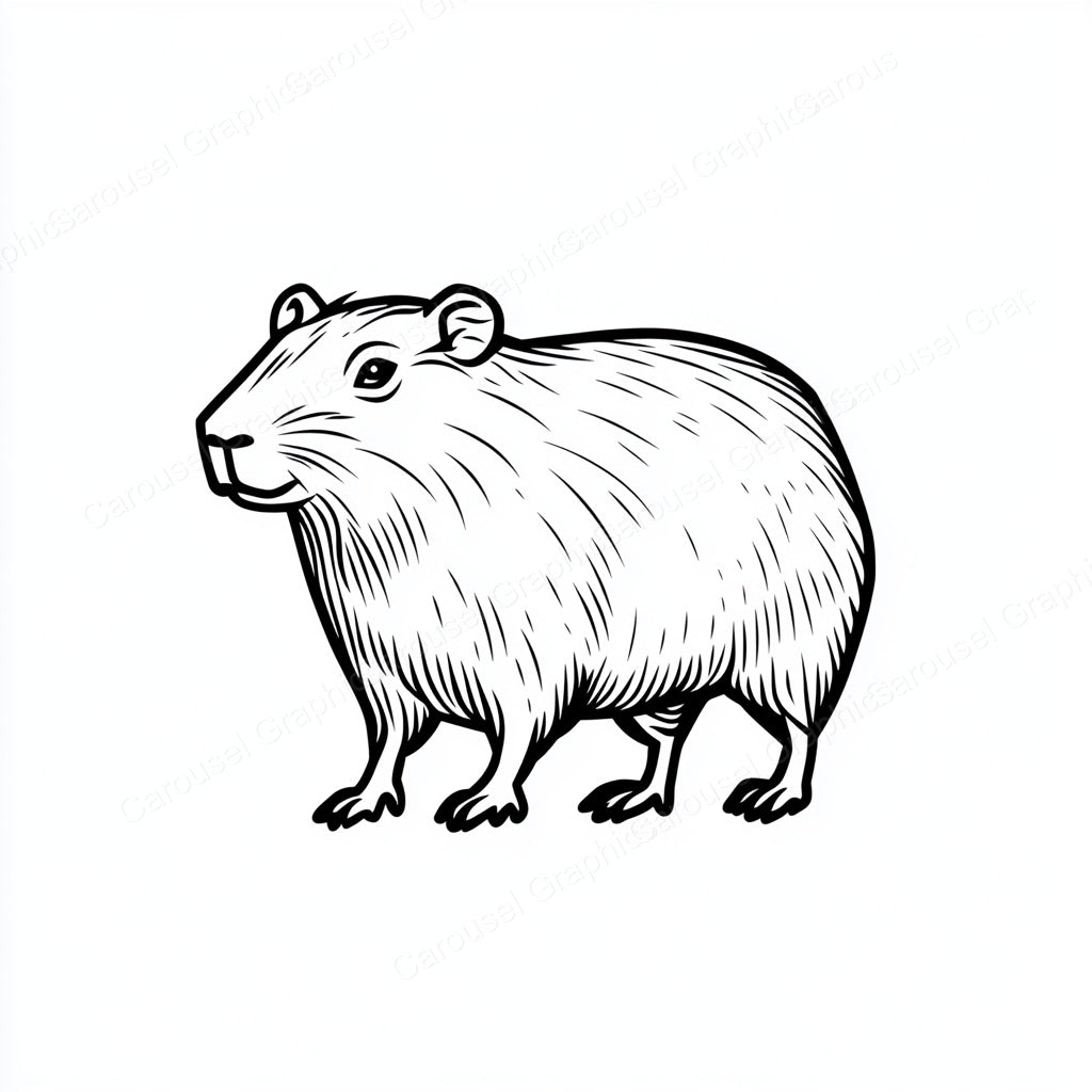 Capybara Vector Graphic preview