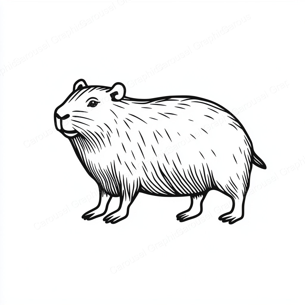 Capybara Vector Graphic preview