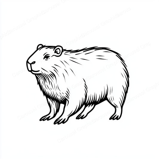 Capybara Vector Graphic preview