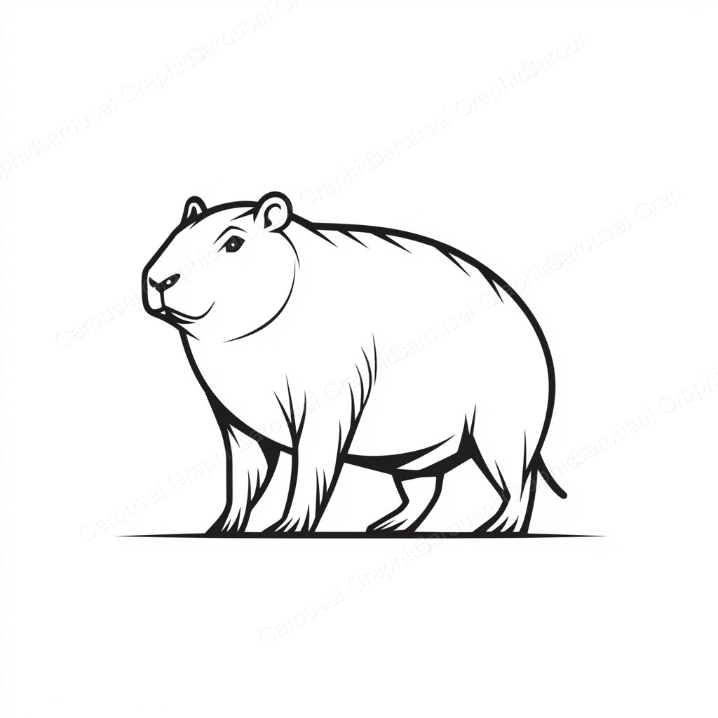 Capybara Vector Graphic preview