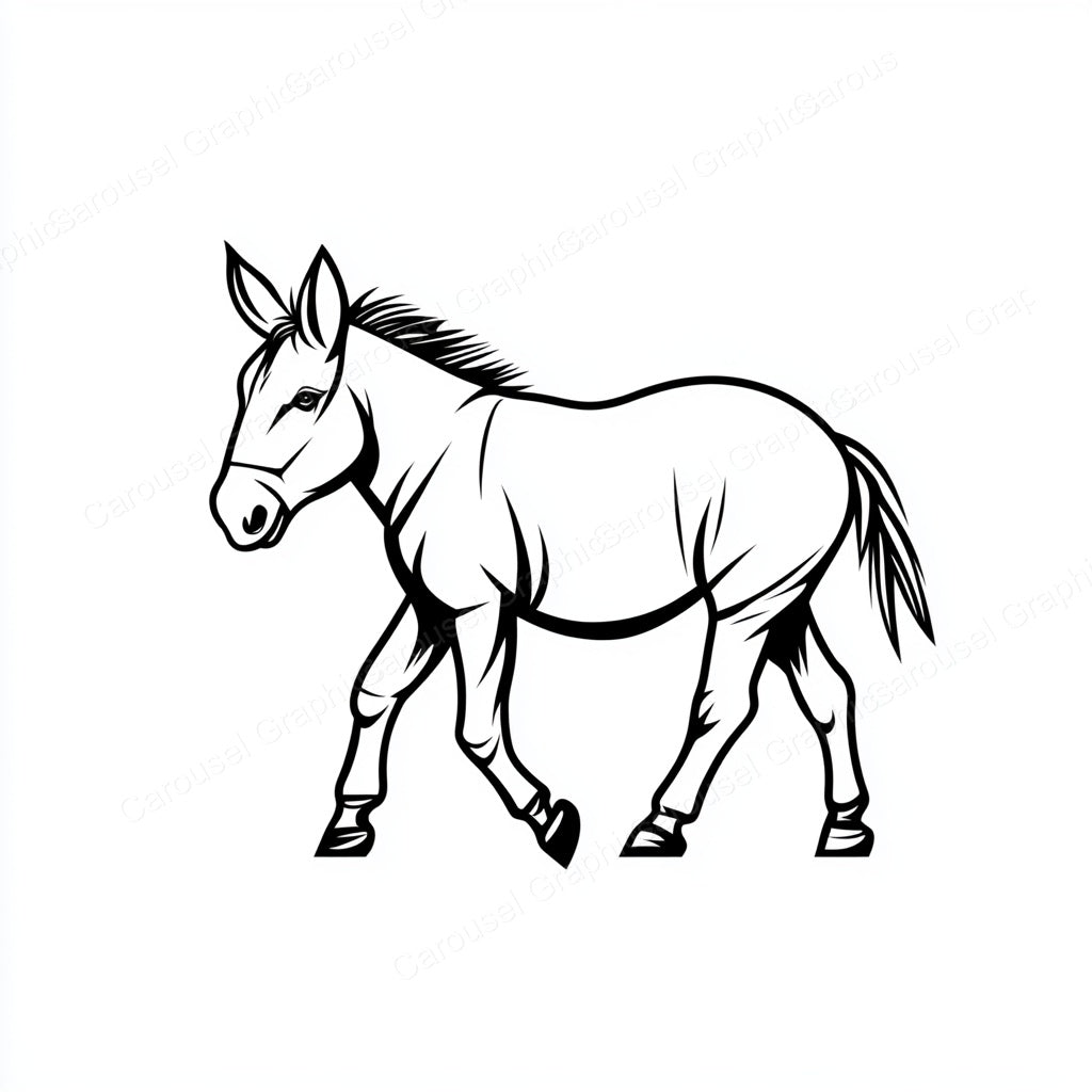 Donkey Vector Graphic preview