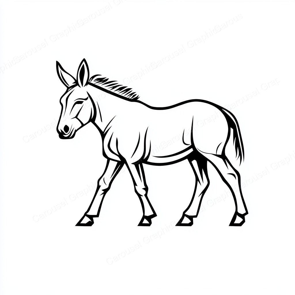Donkey Vector Graphic preview