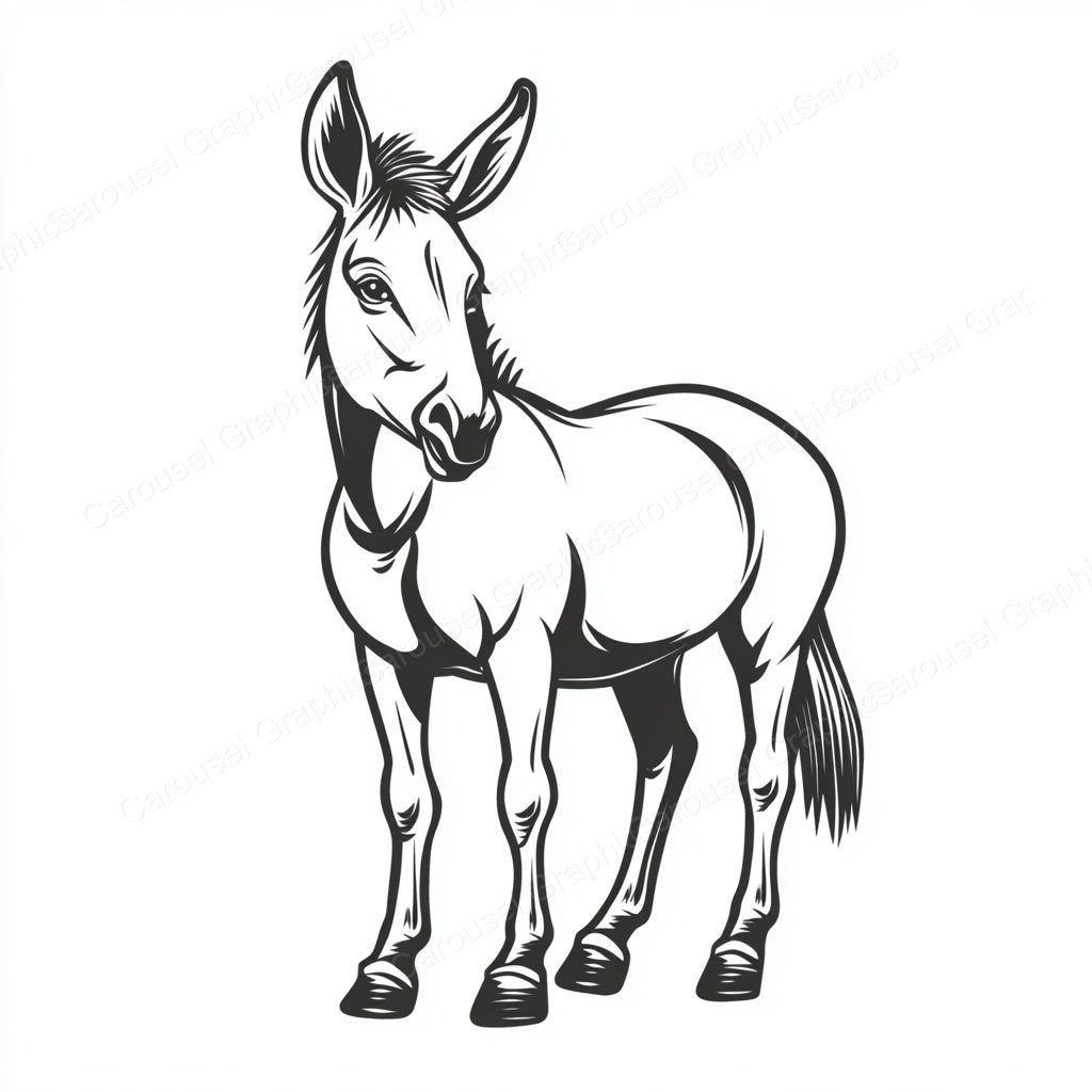 Donkey Vector Graphic preview