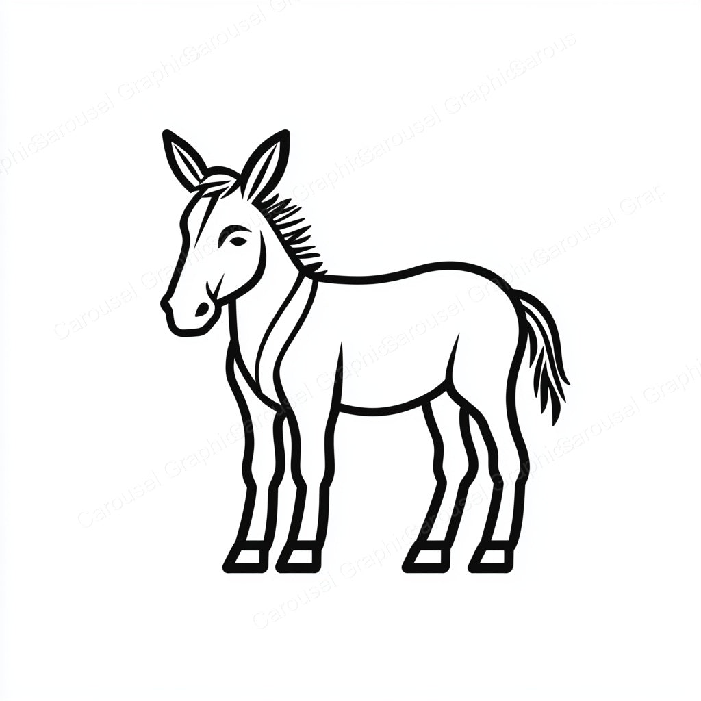 Donkey Vector Graphic preview