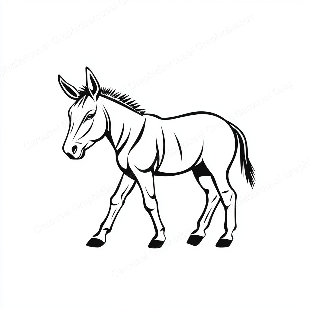 Donkey Vector Graphic preview